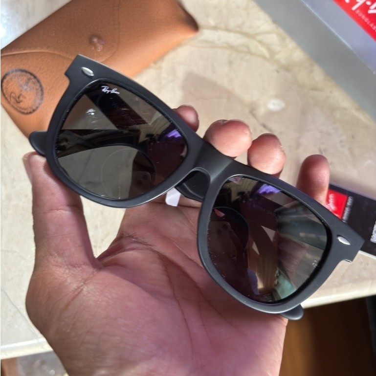 kacamata ray-ban Wayfarer hitam Doff sz 54