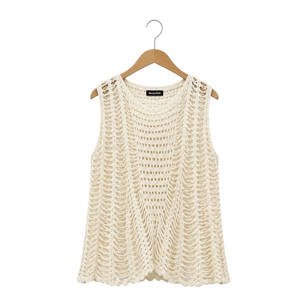 (S) Layered Sweater Knit Massimo Dutti New