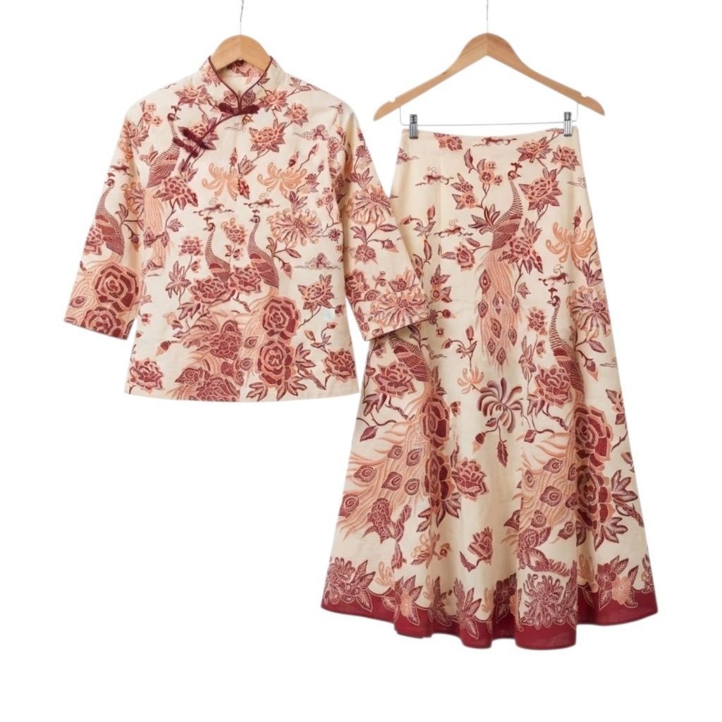 setelan batik wanita rok & blus,  one set or piece batik kantor i hongku