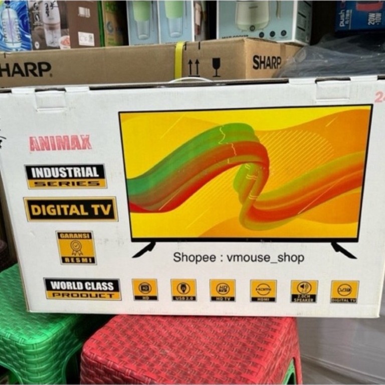 TV ANIMAX DIGITAL 24 INCH (TANPA SET BOX ) - TV LED DIGITAL ANIMAX 24 INCH - DIGITAL TV ANIMAX 24 IN