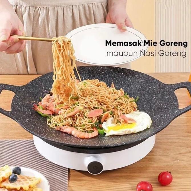 Wajan Konduksi Serbaguna Panci Teflon Multi Grill Pan Teflon Bbq Teflon Bakar Bakar / Panggangan Bbq