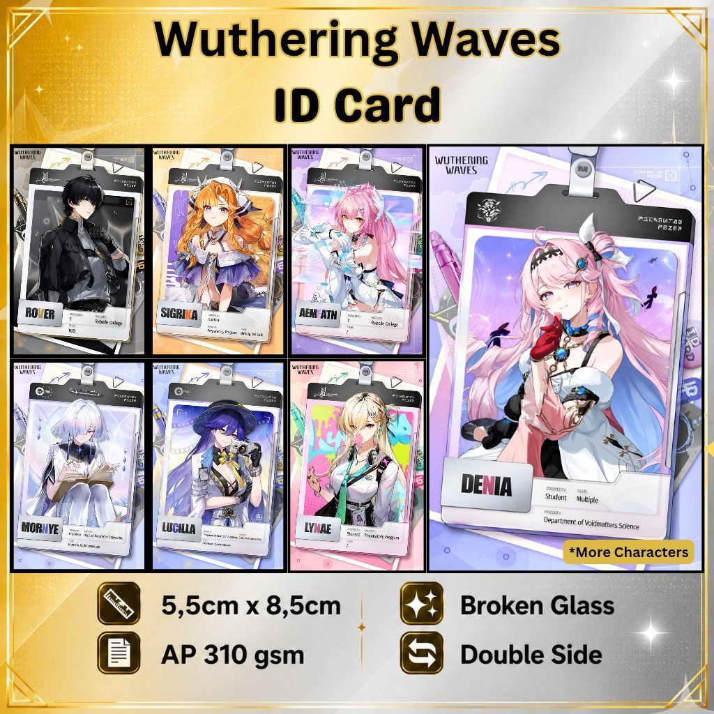 Lomocard Wuthering Waves ID Card version Tipis WUWA — Photocard