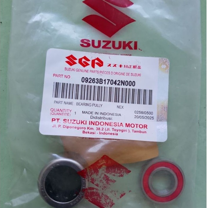 LAHAR BEARING PULLY BELAKANG MOTOR SUZUKI NEX I, NEX FI
