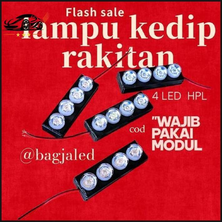 Lampu Kedip Rakitan Led Hpl 12/24Volt Di Wajibkan Pakai Modul Hemat