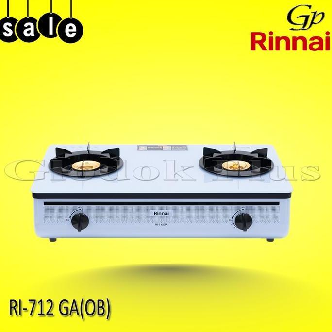 Rinnai Ri 712Gab Kompor Gas Kaca 712 Gab 2 Tungku 712G Ab Rinai Ri712Gab Api Lilin 712Ga Ri712 G A B