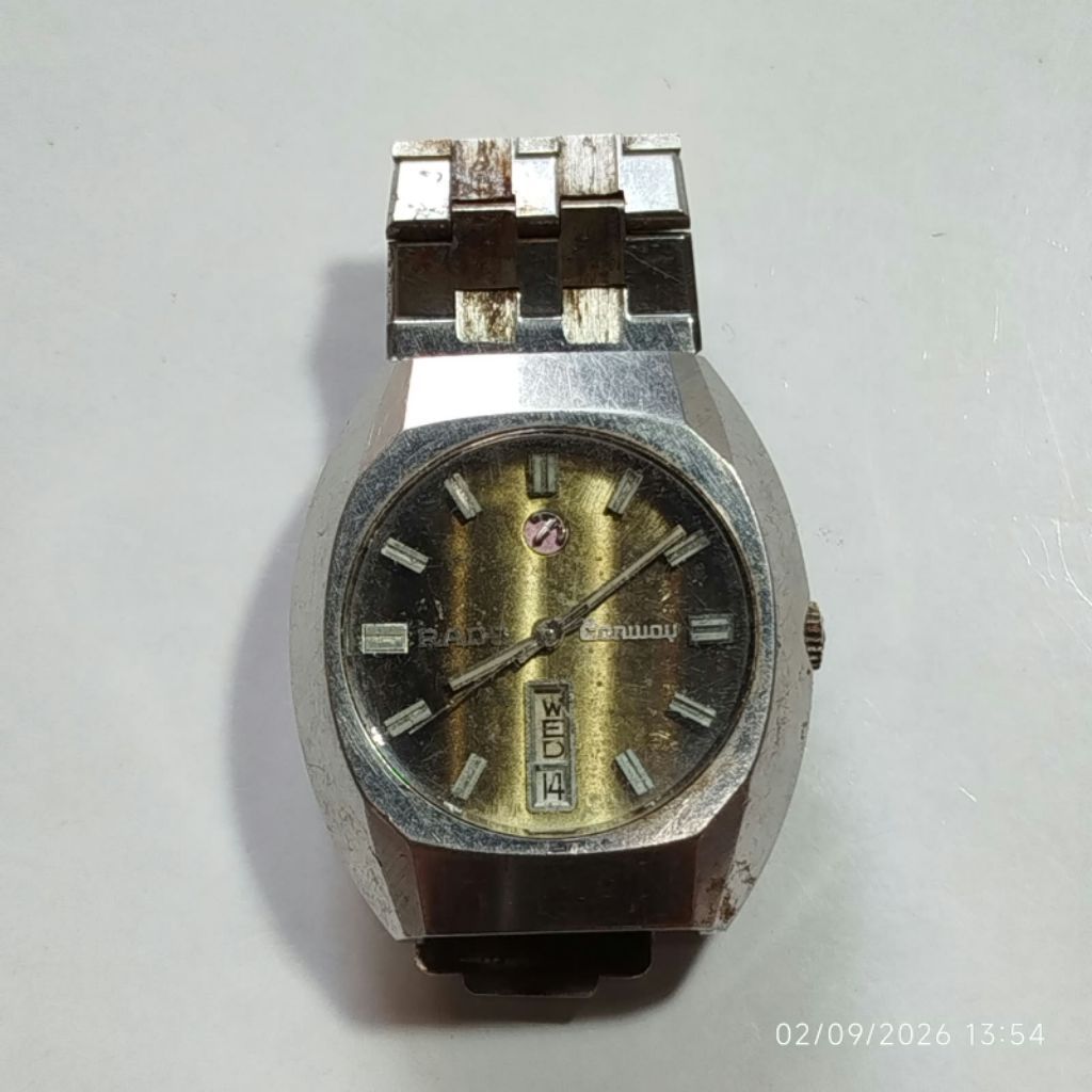 Bahan jam tangan pria vintage Rado Swiss original