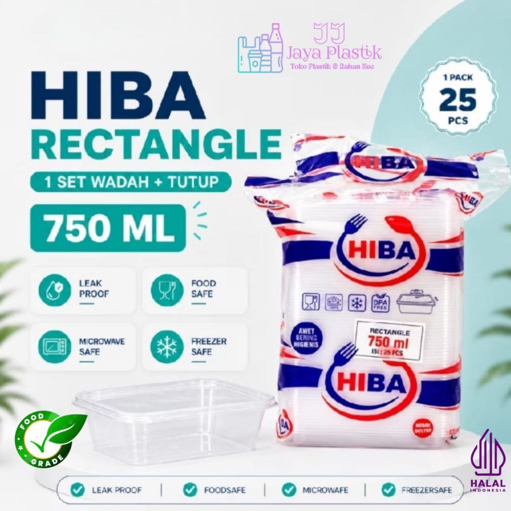 Thinwall 750Ml RECTANGLE / Persegi Panjang (HIBA, DM & VICTORY) (Pack : 25PCS)