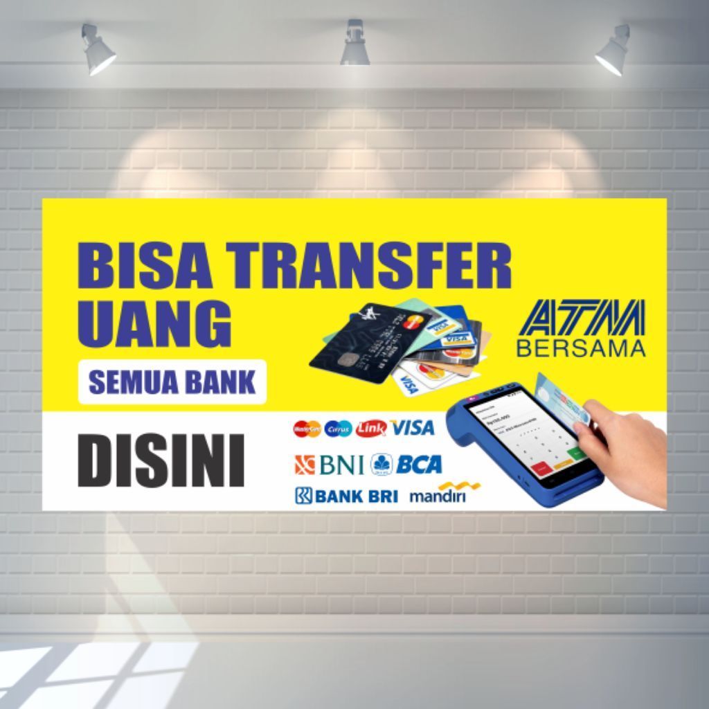 Cetak Spanduk Banner Transfer Uang Semua Bank