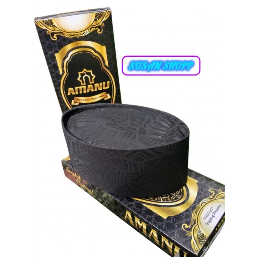 peci embos / songkok batik hitam motif embos/ peci songkok 3D