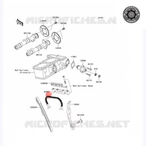 RANTAI KETENG RANTAI MESIN NINJA 250 KARBU 2 SILINDER/NINJA 250 FI 2 SILINDER/ORIGINAL