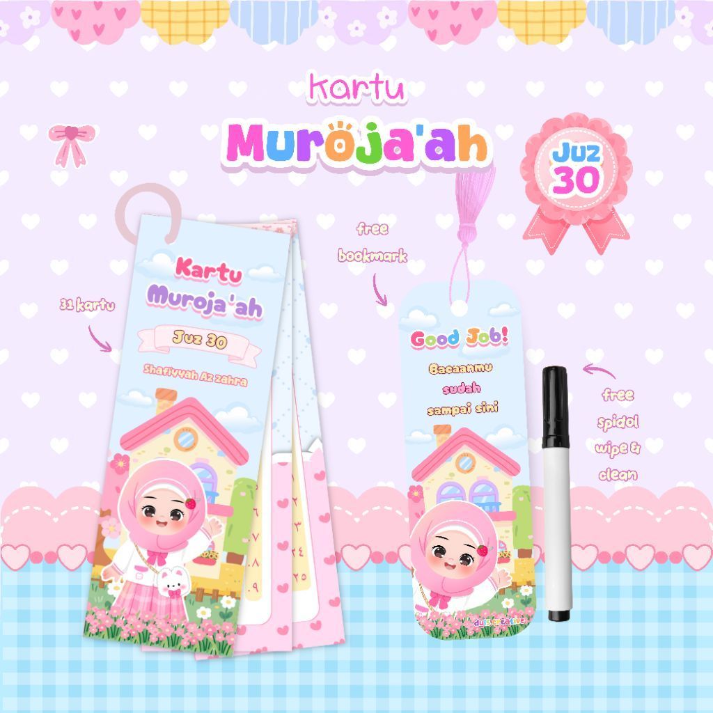 Kartu Muroja'ah juz 30 | Kartu Muroja'ah Anak Islami | Flashcard Muroja'ah Juz 30