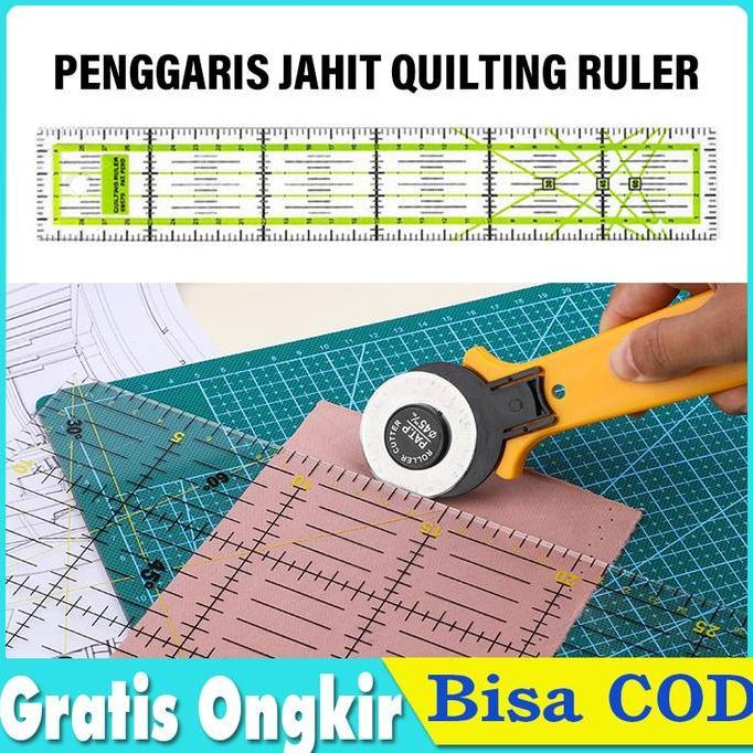 Penggaris Jahit Quilting Ruler Patchwork Ruler Penggaris Pola Sewing