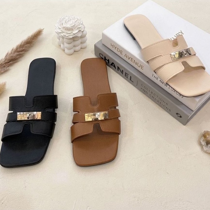 Sendal Wanita Teplek Import Elegan Cantik