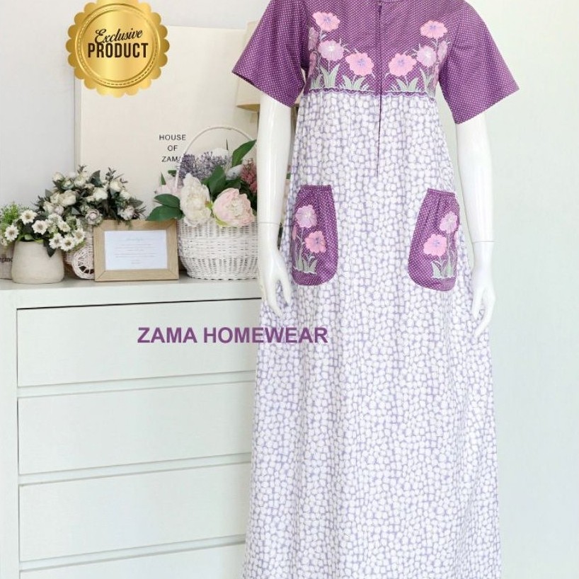 ZAMA Nightgown Lengan Pendek Size XL Daster untuk semua wanita di dunia