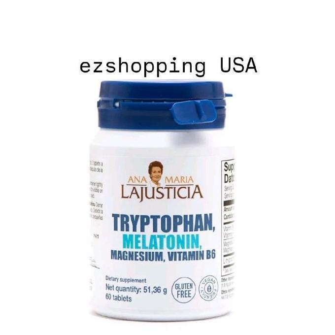 Ana Maria Lajusticia Tryptophan, Melatonin, Magnesium, Vitamin B6 Isi 60 Tablet & Ecer [Ori] Ez
