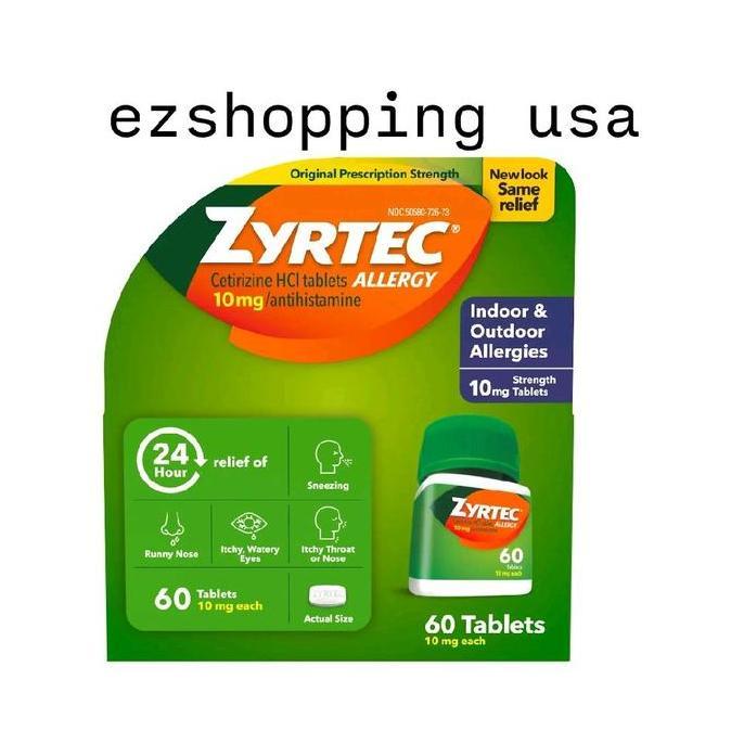 Zyrtec Allergy Relief Medicine Tablets With 10Mg Isi 30 Zyrtex Isi 90 [Ori] Ez