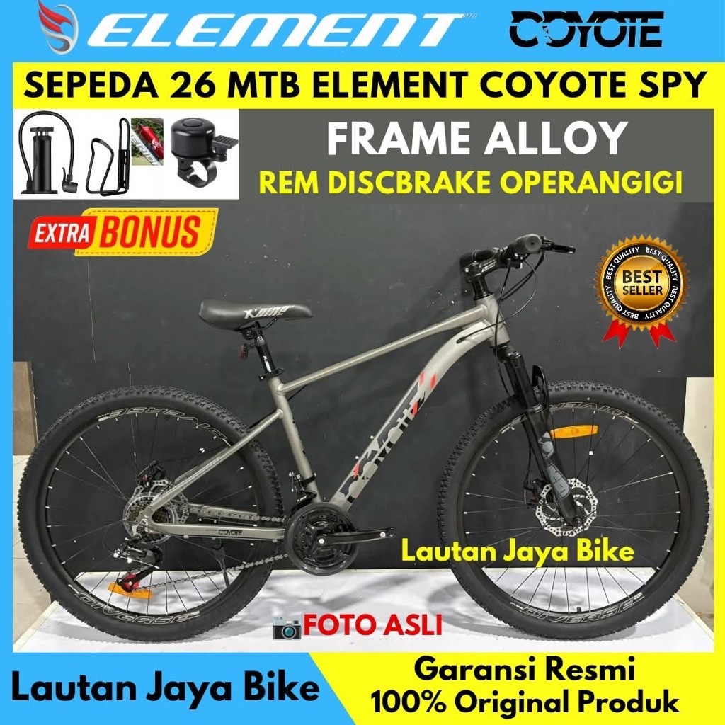 Sepeda Gunung MTB 26 Element Coyote SPY Frame Alloy Terbaru