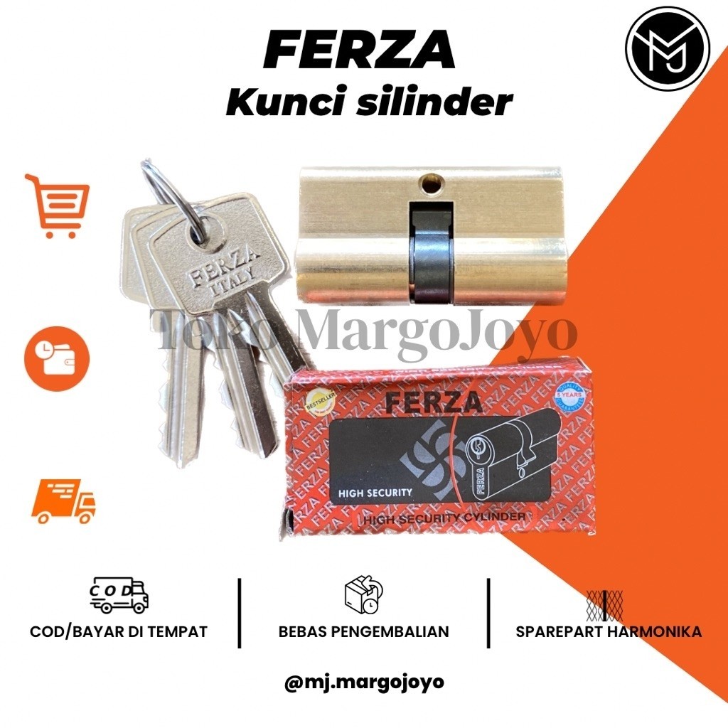 FERZA / Kunci cylinder / Silinder kunci / Hower / pintu besi / pintu kayu / folding gate / harmonika