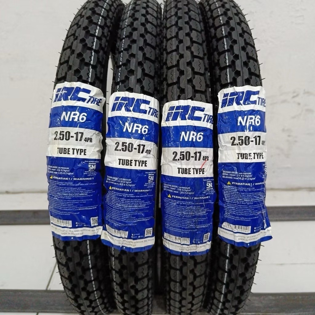 Ban Luar Motor IRC 2.50-17 250 Ring 17 NR6/TR Petak Tahu Universal Ban Motor ori