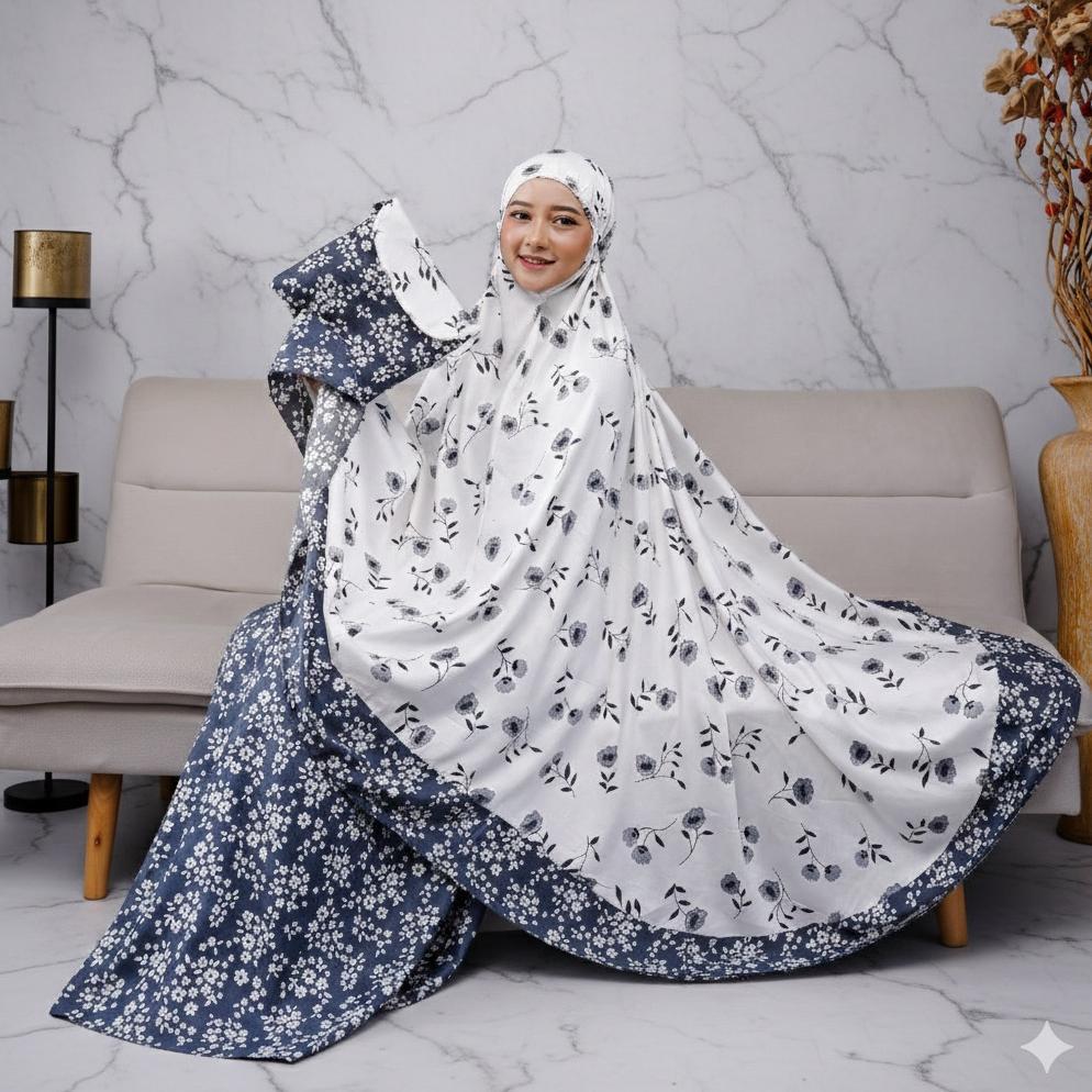 Harga Baru Mukena Rukuh Katun Rayon Jumbo Motif Bunga Batik Gift Hadiah Ramadhan Lebaran Umroh Haji 