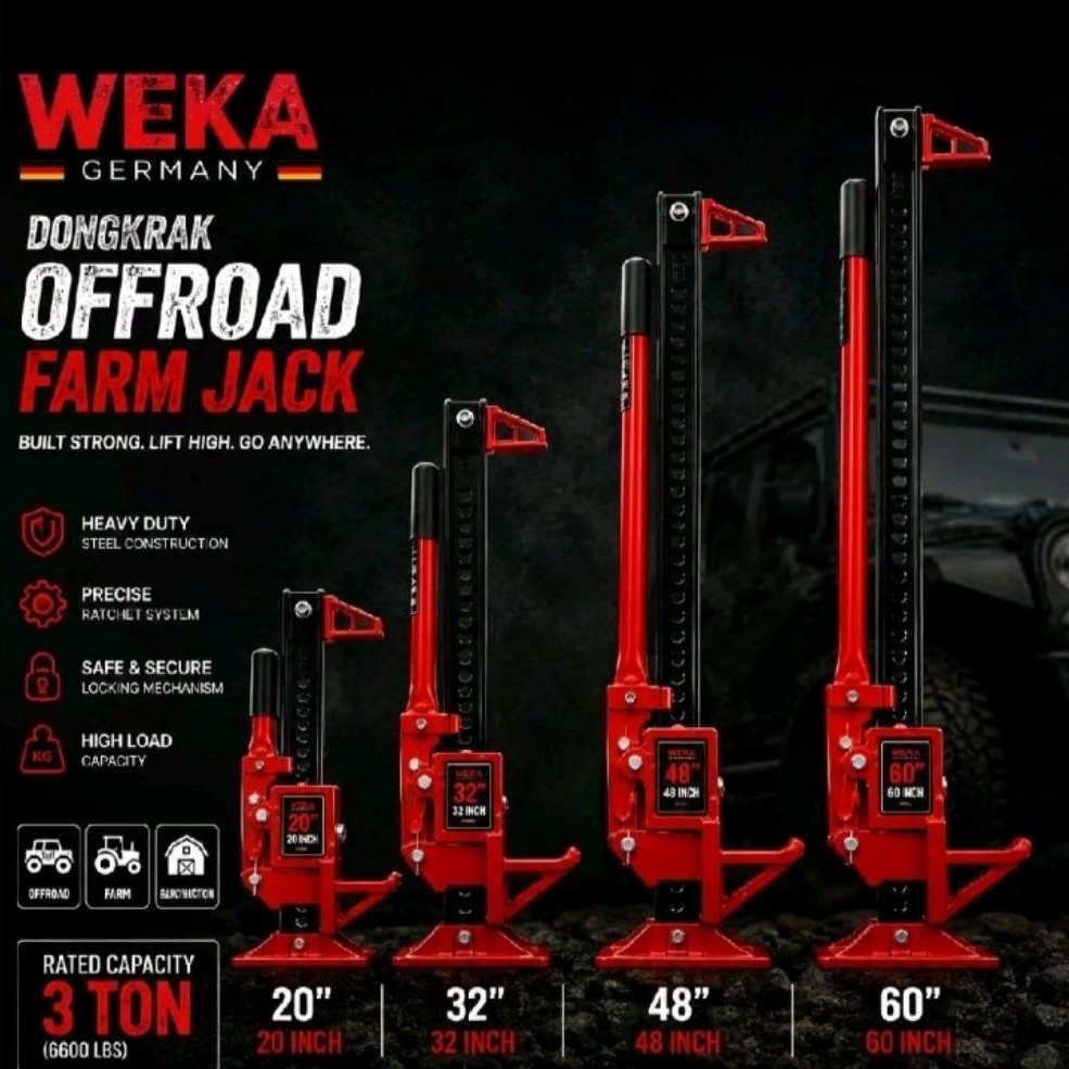 dongkrak offroad 20 32 48 60 inch  dongkrak farm jack mobil offroad
