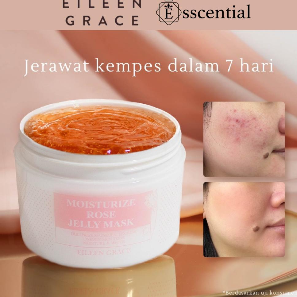 Eileen Grace Moisturize Rose Jelly Face Mask Masker Pelembab Wajah Kulit Berjerawat 300Ml Bpom