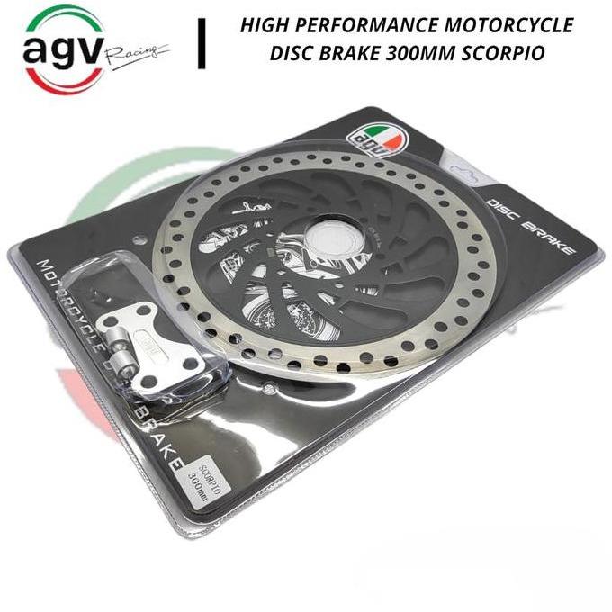 Promo AGV Piringan Scorpio 300mm Original Italy Plus Breket PNP Untuk Kaliper Standar Disc Variasi M