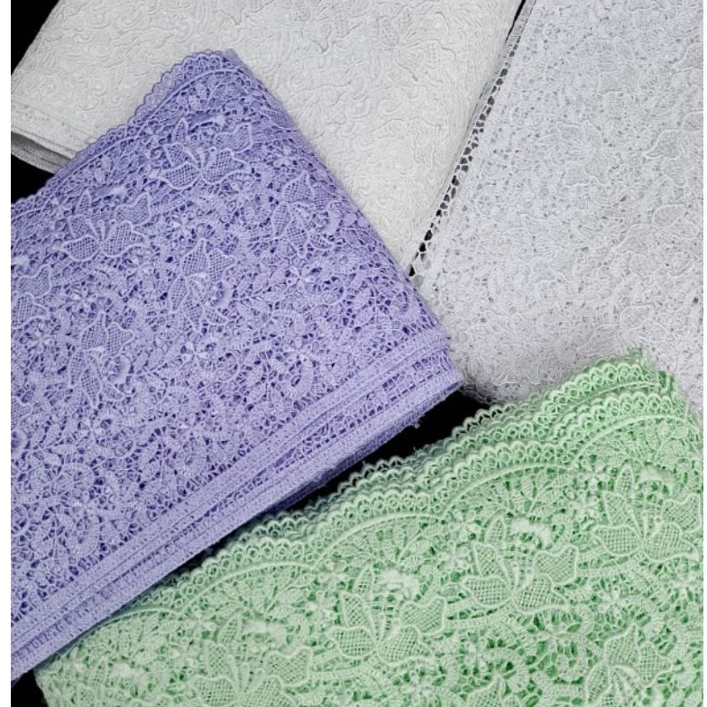 RENDA BORDIR/ RENDA GIPER PINGGIRAN LEBAR 18-20CM