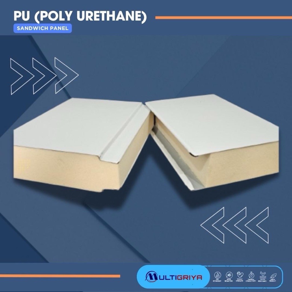 SANDWICH PANEL PU WALL (POLY URETHANE) FLAT SKIN. Wawa : OB56 x 9I92 x 97O4
