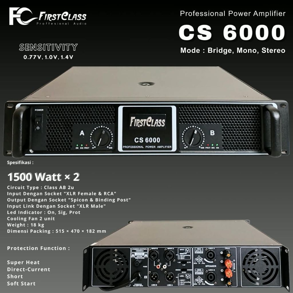 Power Amplifier Firstclass CS 6000