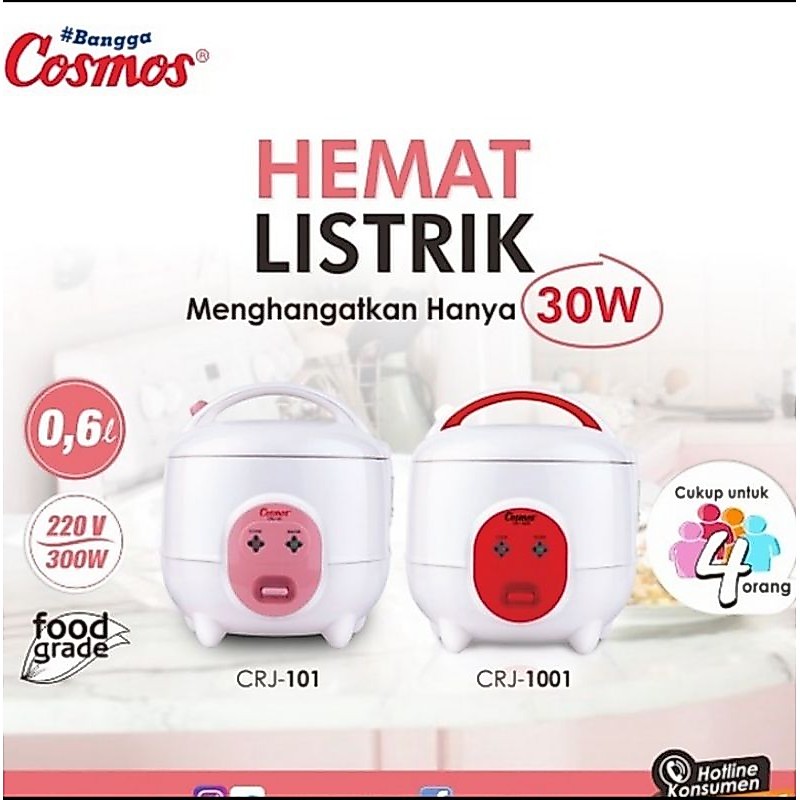 MAGIC COM RICE COCKER KECIL PORTABEL COSMOS CR-1001