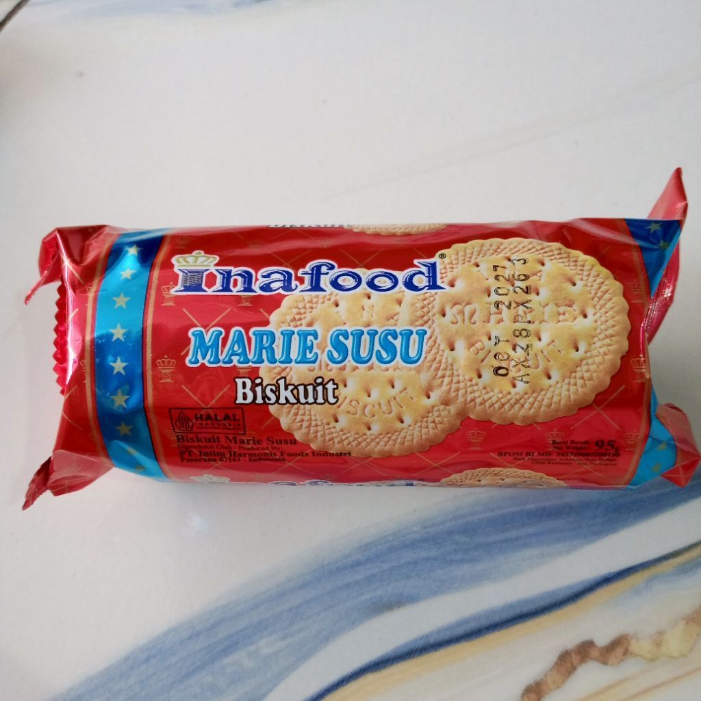 BISKUIT INAFOOD MARIE SUSU BISKUIT MARIE SUSU HALAL 95g