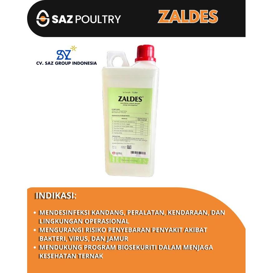 Zaldes 1 Liter Disinfektan Harum Untuk Sanitasi dan Biosekuriti Maksimal