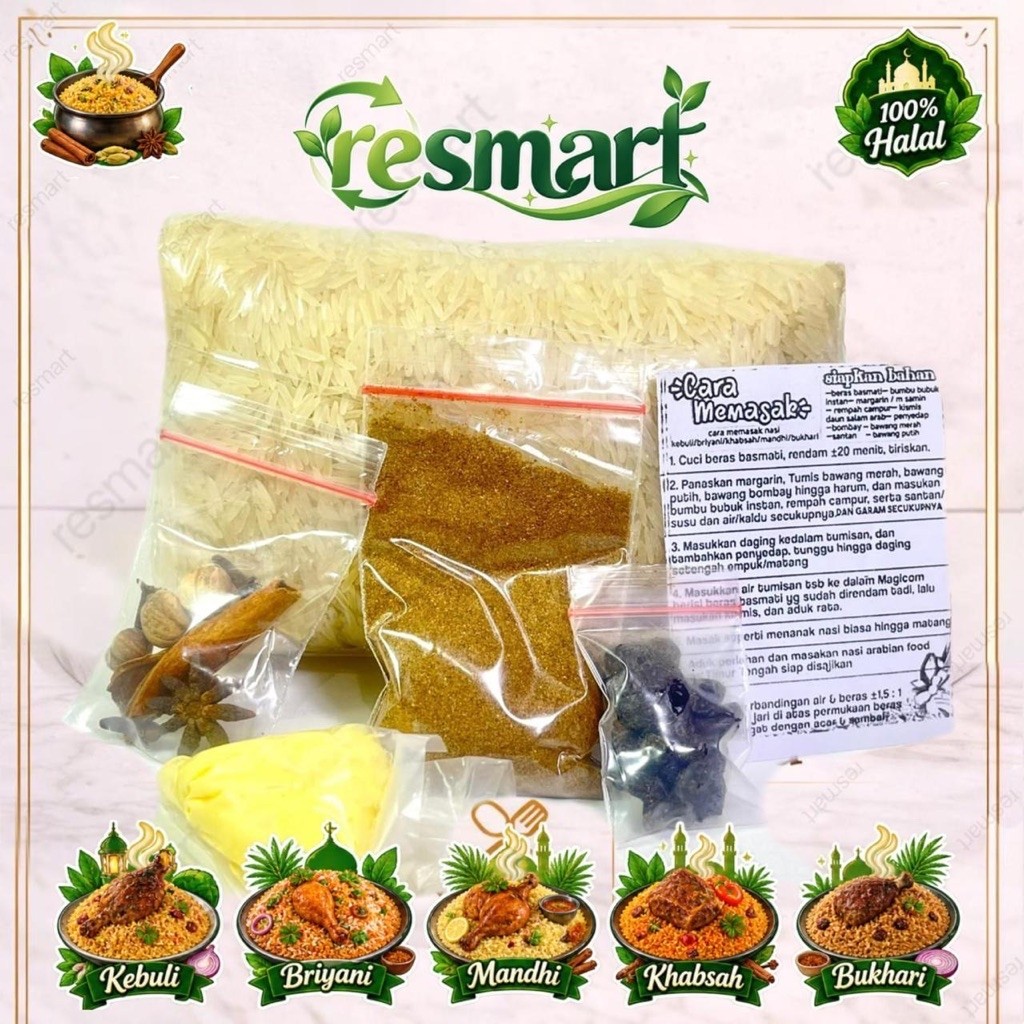 Nasi kebuli 500gr lengkap bumbu instan nasi briyani