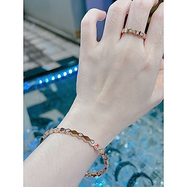 Set gelang+cincin titanium