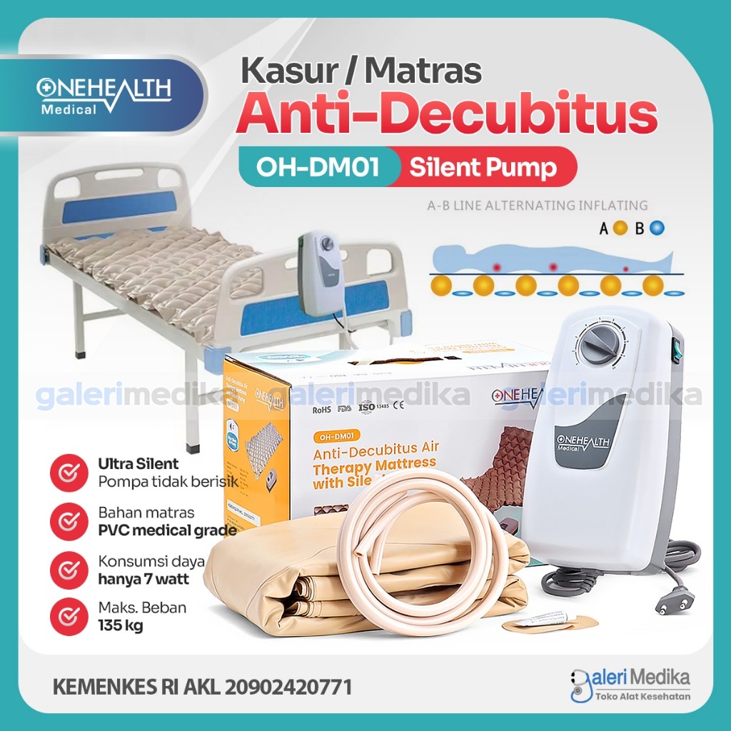 Kasur Decubitus OneHealth OH-DM01 Silent Pump - Kasur Anti Decubitus
