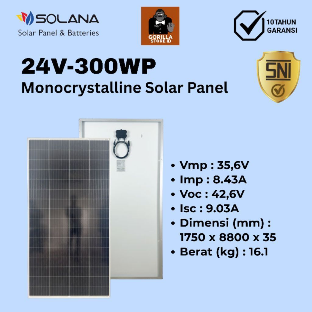 SOLAR PANEL 300WP SOLANA SOLAR CELL MONOCRYSTALLINE