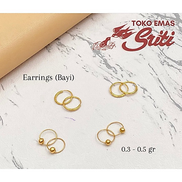 Anting Bayi Emas Polos Merica - Toko Mas Sriti