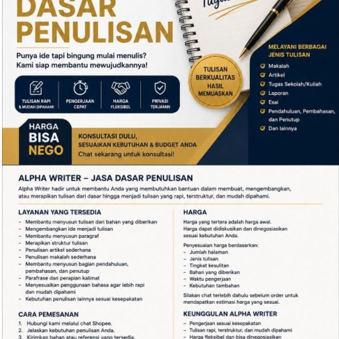 jasa tulis karya ilmiah makalah dan lain-lain