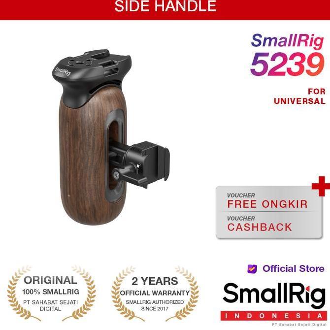 SmallRig Wooden Side Handle with NATO Clamp 5239