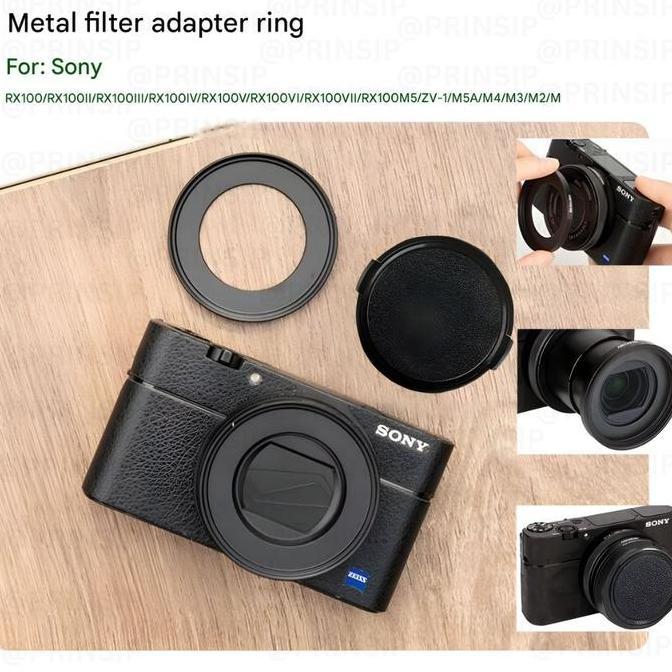 Ghiselijaya_ Adapter Ring Filter 52Mm Untuk Kamera Sony Zv1 Rx100 Rx100Ii Rx100Iii Rx100Iv Rx100V Rx