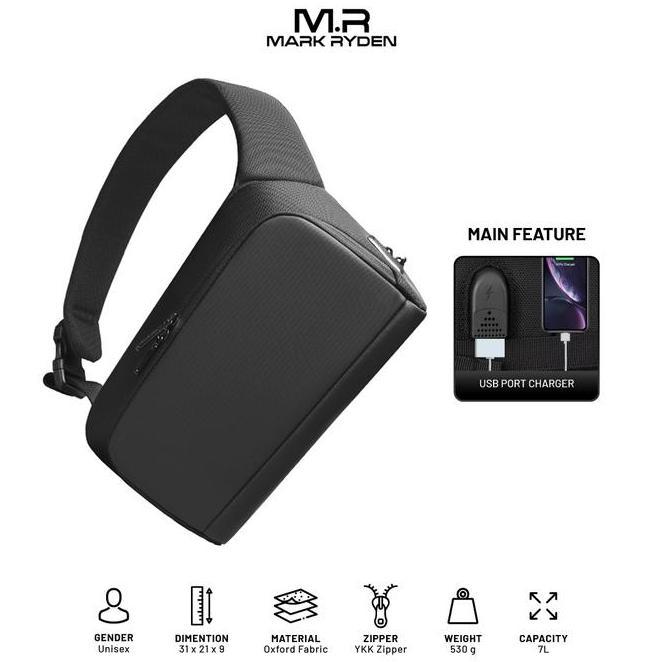 Mark Ryden Mr8893 Crossbody Shoulder Bag Tas Selempang Sling Bla