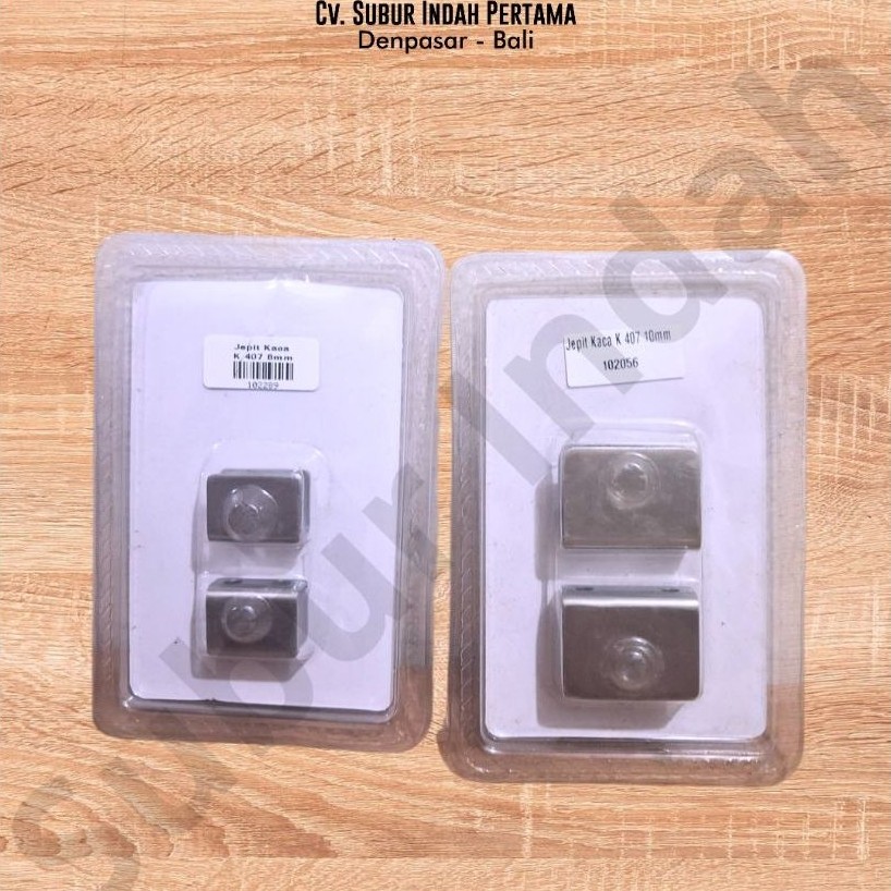 JEPIT KACA K 407 8MM/10MM/jepit kaca kotak/penjepit kaca/