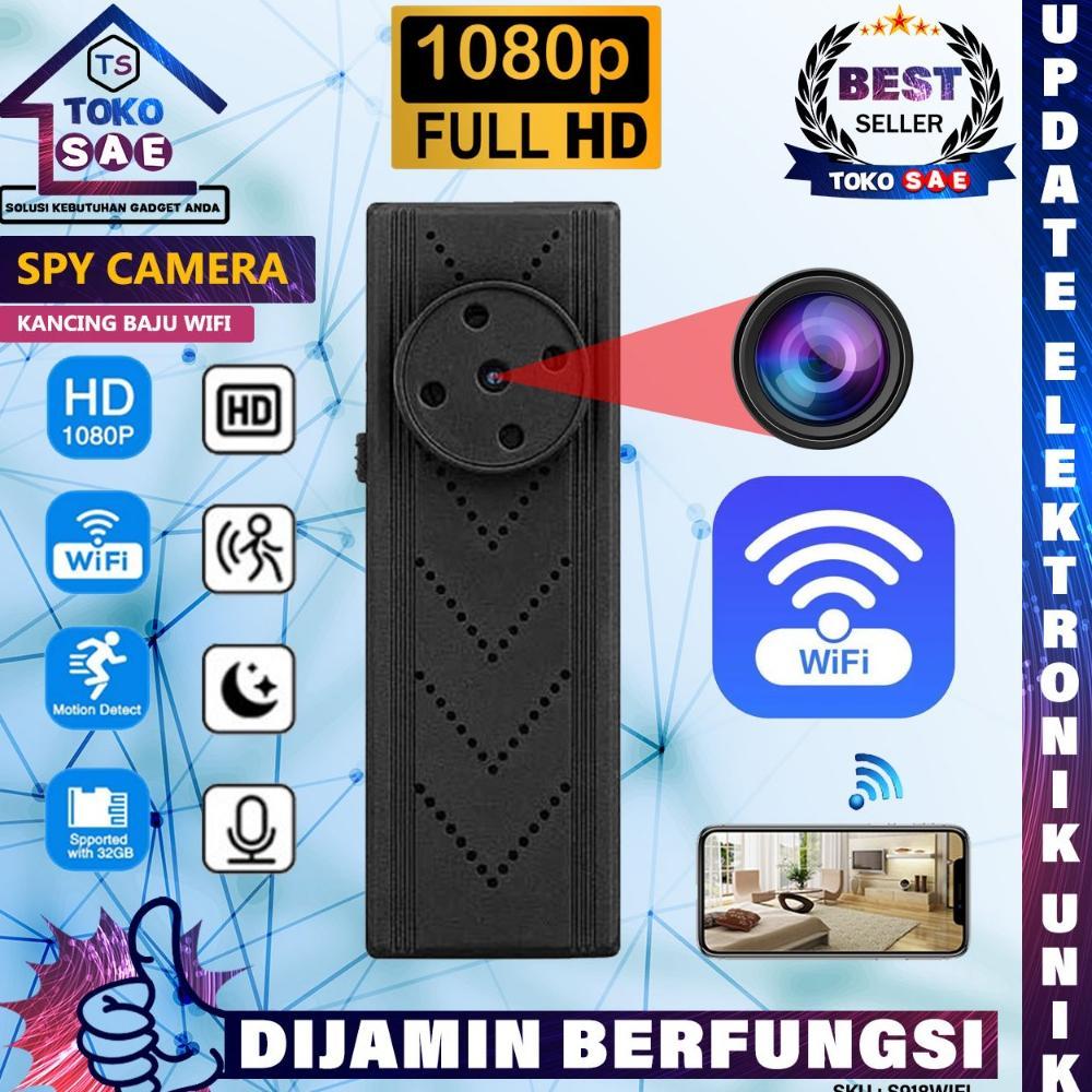 Mini Spy Cam Wifi Camera Kancing Baju S918WIFI Hidden Kamera Button Shirt Pengintai Tersembunyi Disk