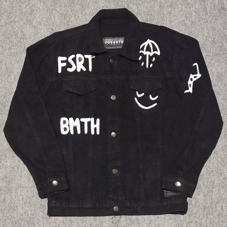Type 3 Black Denim Jacket BMTH Art