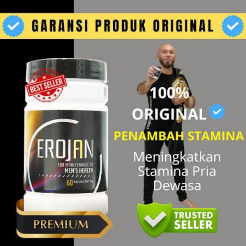 Terlaris Erojan Official Store Original 100% Kapsul Suplemen Herbal Distributor Resmi Barcode Bpom &