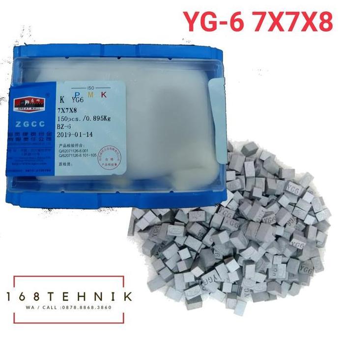 Pilihan - Mata Widia Cemented Carbide Tip Yg6 7X7X8 Box / Betel Widia Yg-6 7X7X8