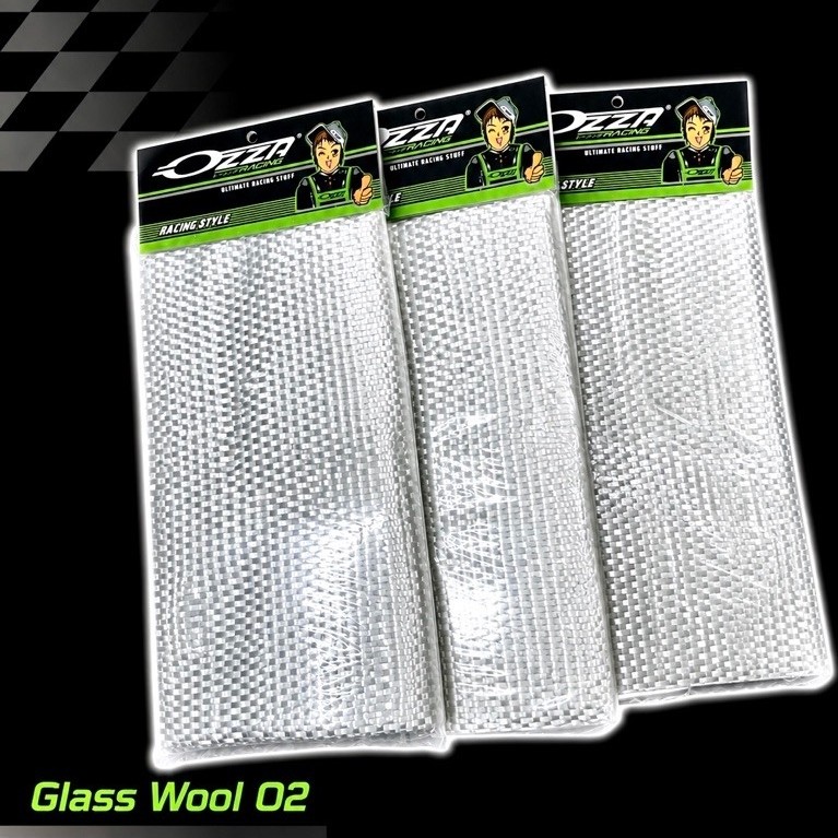 GLASSWOOL GASBUL KNALPOT OZZA RACING ANTI BAKAR