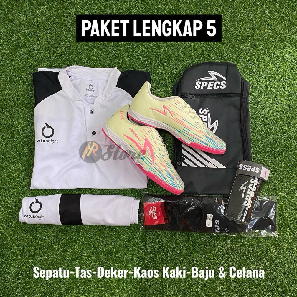 Sepatu Futsal Bonus Tas / Deker / Kaos Kaki / Baju Dan Celana Diskon