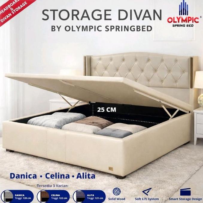 (Masterpiece) Divan Olympic New Danica Dipan Olympic Springbed Divan Rangka Tempat Tidur Saja Tanpa 
